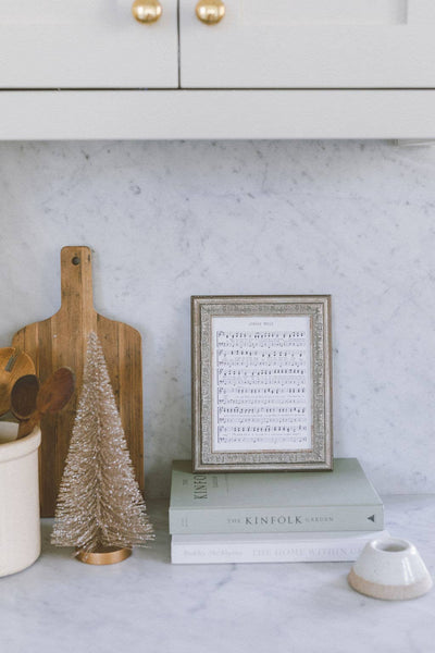 Jingle Bells Framed Antique Art: 8x10