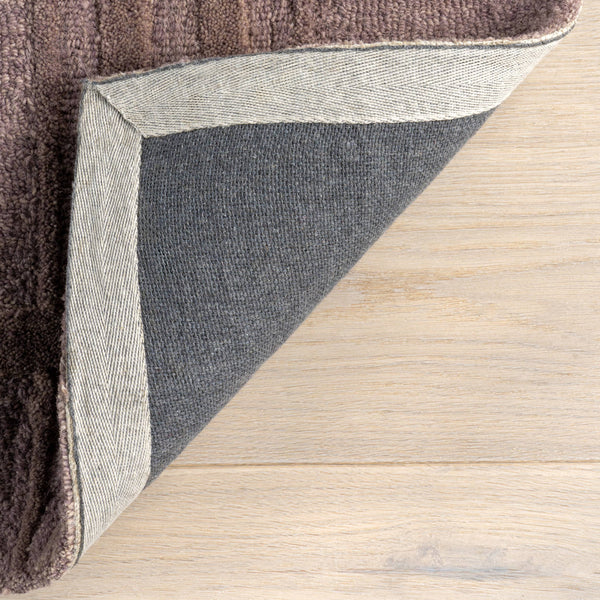 Mallory Plaid Wool Area Rug: Dark Brown / 8' x 10'