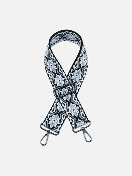 Black/White Tribal Guitar Strap