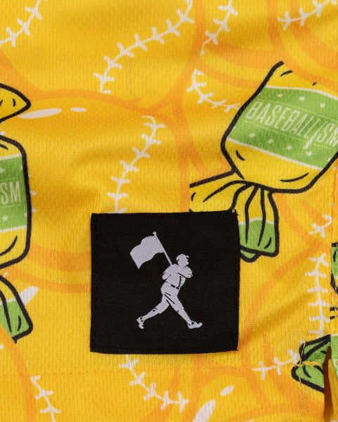 Doubles and Bubbles Yellow Mesh Shorts
