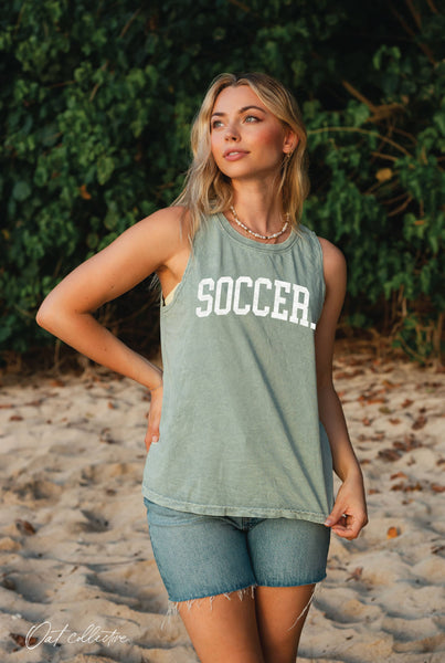 L. Blue Soccer Tank Top