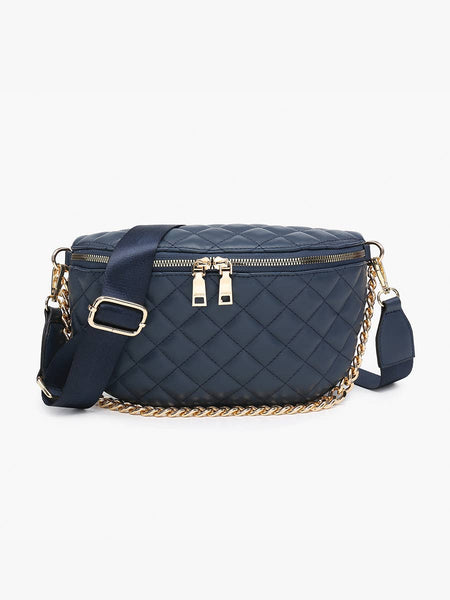 Sylvie Quilted Belt Bag with Chain Strap