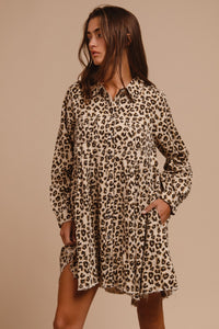 Dorothy Button Down Leopard Dress
