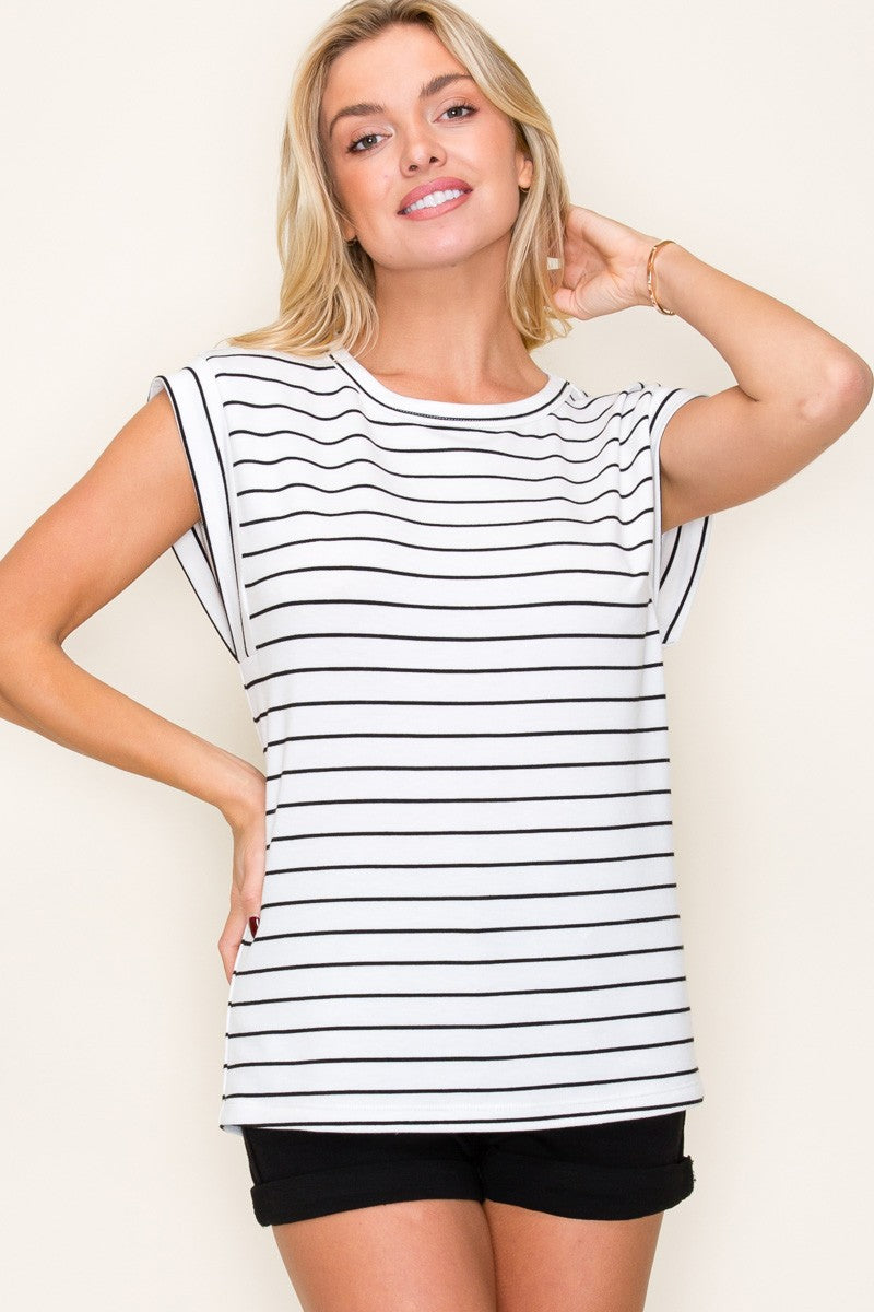 Chloe French Terry Stripe Top