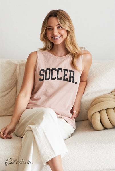 L. Blue Soccer Tank Top