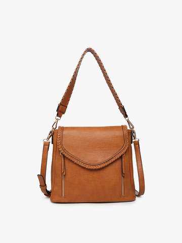 Lorelei Double Zip Whipstitch Crossbody