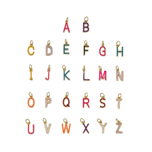 Multi-Color Alphabet Charm Set