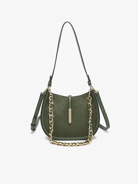 Luca Contrast Suede Crossbody Bag