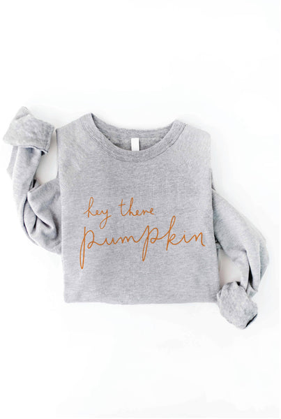 HEY THERE PUMPKIN Gray Sweatshirt