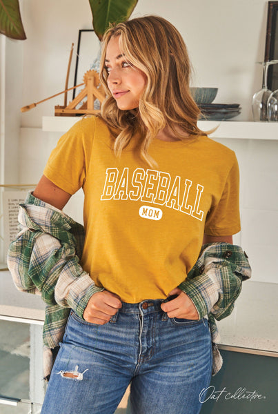 BASEBALL MOM Green T-shirt