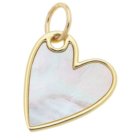 Mother of Pearl Heart Charm