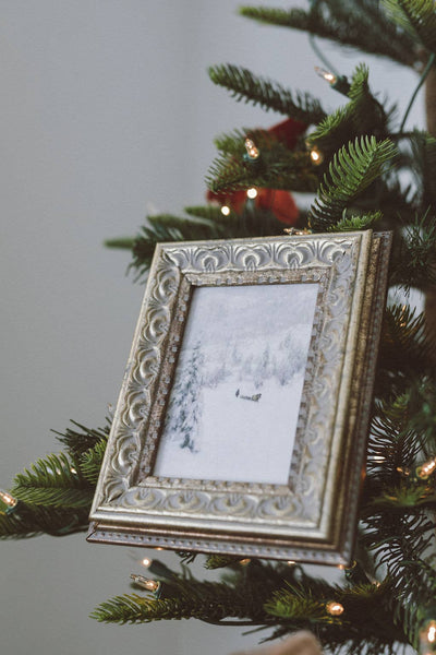 Winter Landscape Framed Antique Art: 16x12