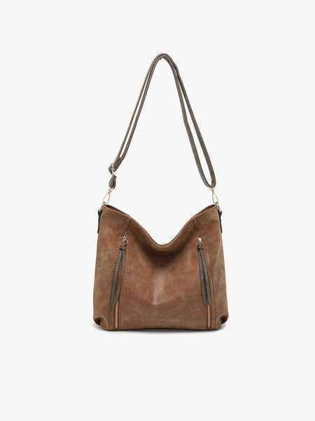 Mina Distressed Hobo Bag