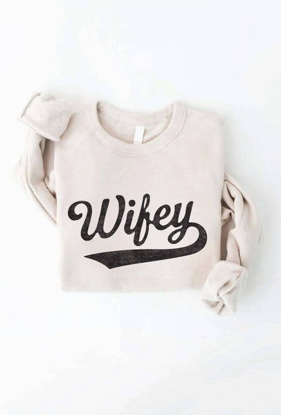 WIFEY Light Blue Graphic Sweatshirt