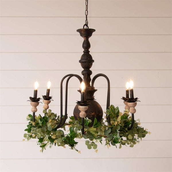 Rusty Black 6-Light Candle Style Chandelier (PC)