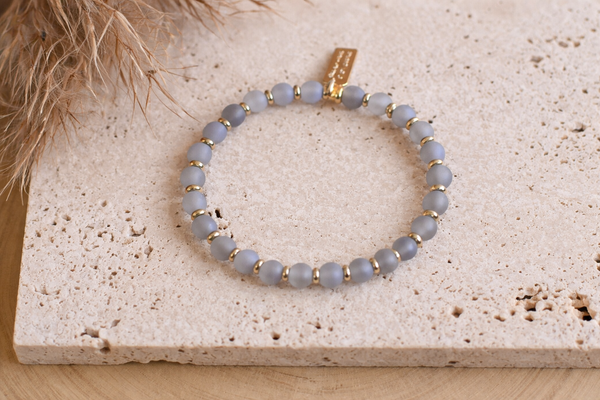Genuine Gemstone and Gold Spacer Bead Bracelets : Artistic Jasper