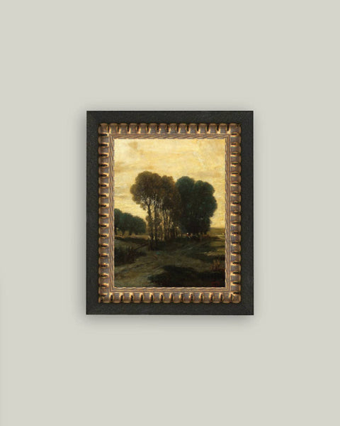 Clump of Trees Framed Antique Art: 8x10