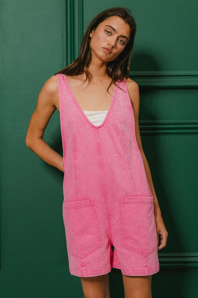 Bonnie Patch Pocket Denim Romper