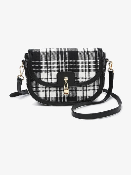 Calloway Plaid Contrast Crossbody Bag