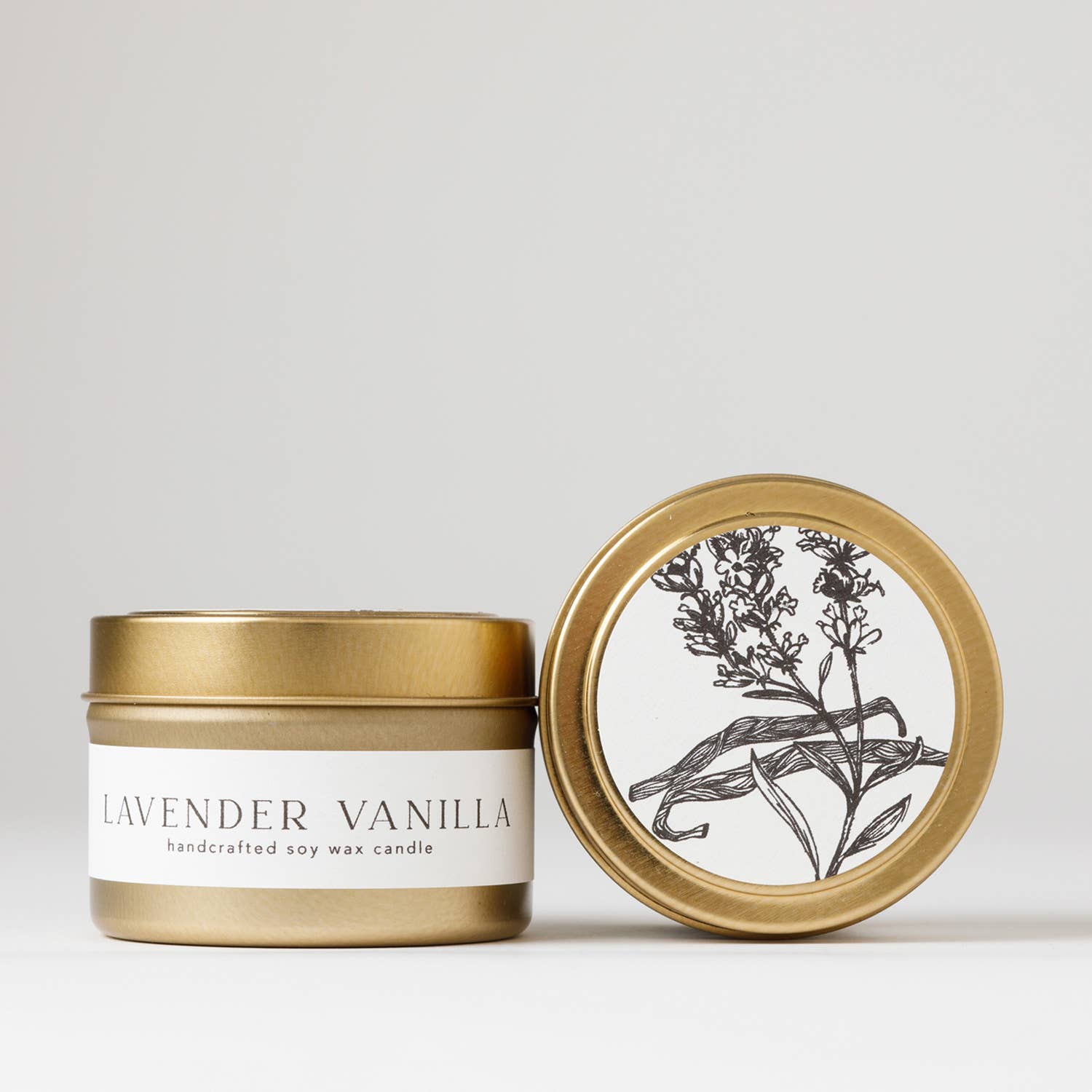 Lavender Vanilla : Tin Soy Candle 
