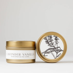 Lavender Vanilla : Tin Soy Candle 