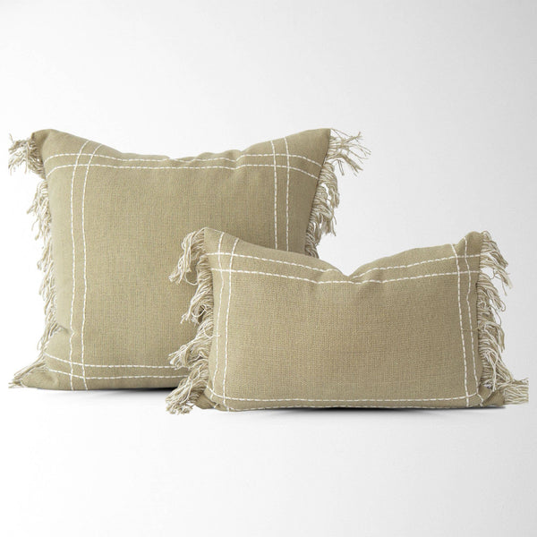 Saratoga Crosshatch Pillow Cover – Textured,  Decorative: Sage / 12" X 18"