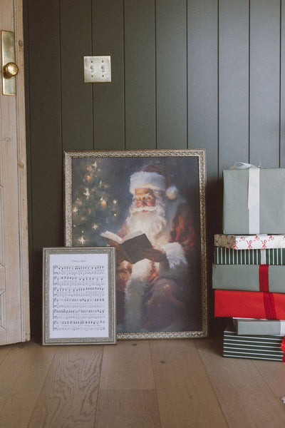 Jingle Bells Framed Antique Art: 8x10