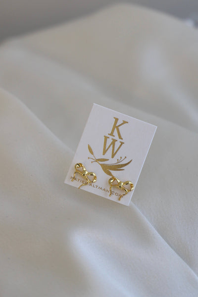 Golden Bow Studs