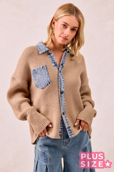 Maxine Buttoned Sweater Top