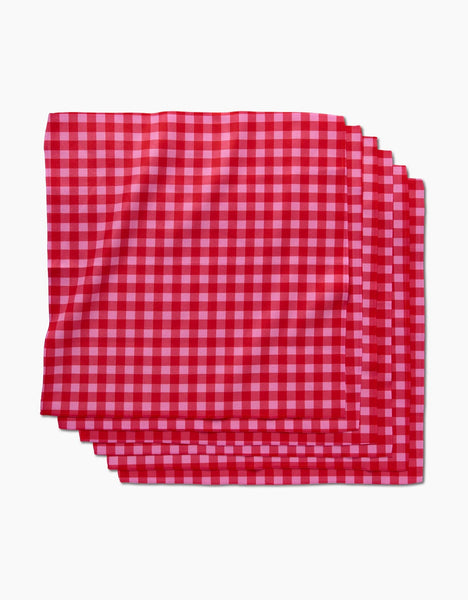 Cherry Gingham Dinner Napkin Set