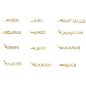 Zodiac Name Charm Set