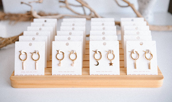 Stardust Pearl Hoop Earrings