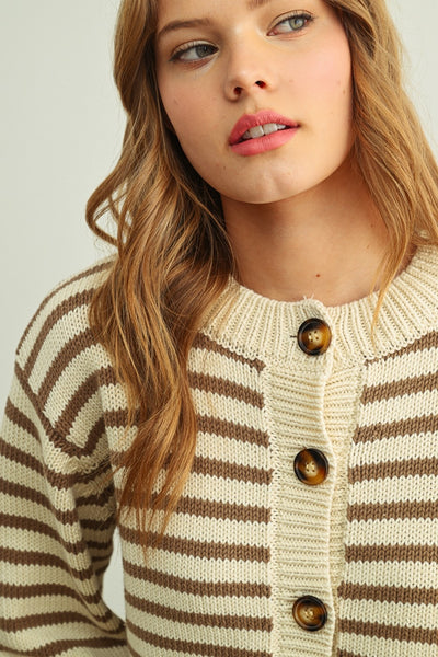 Jordan Button Front Knitted Cardigan