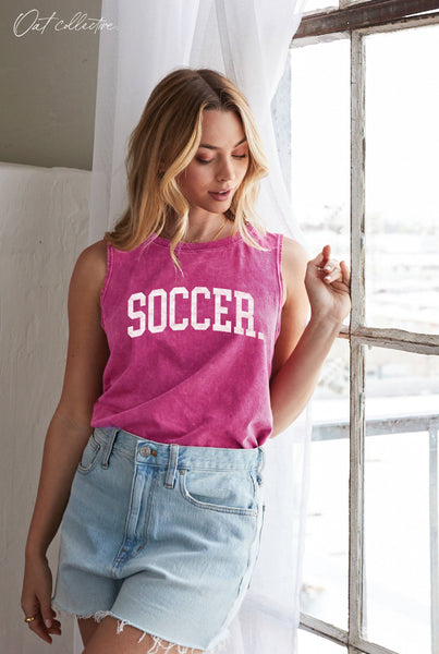 L. Blue Soccer Tank Top