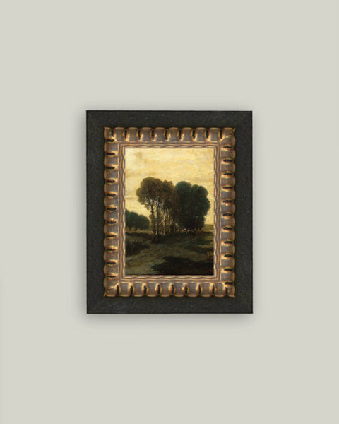 Clump of Trees Framed Antique Art: 8x10