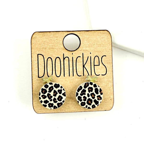 Glitter Ornament Stud Earrings