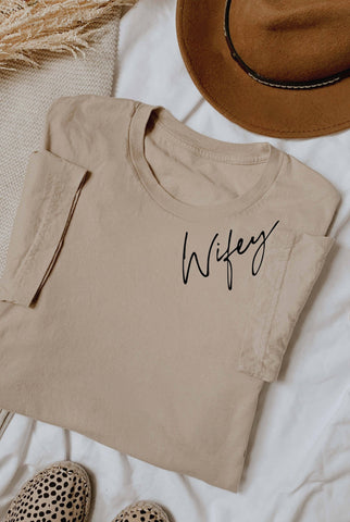 Tan WIFEY Graphic T-Shirt