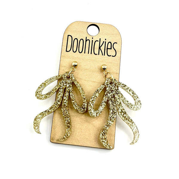 New Years Dancing Bow Earrings