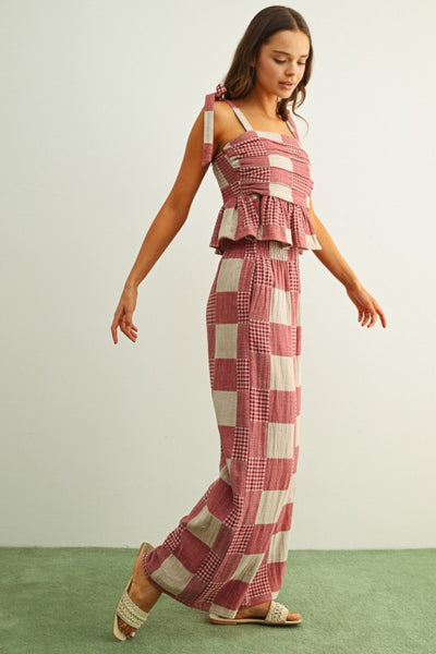 Sophie Gingham and Stripe Pants