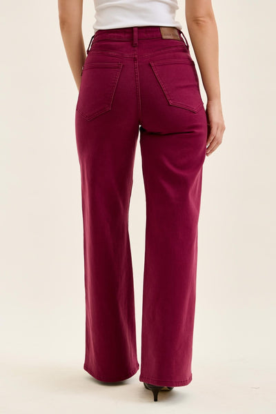 Boysenberry Retro Wide Leg Jeans