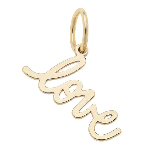 "Love" Cursive Script Charm