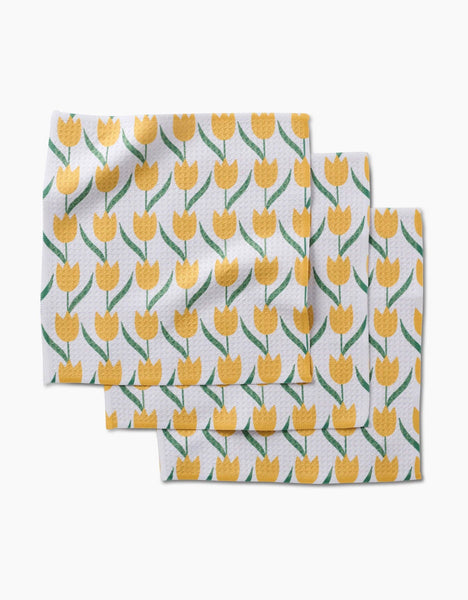 Spring Tulip Flowers Dishcloth Set