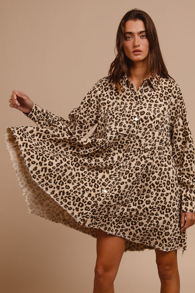 Dorothy Button Down Leopard Dress