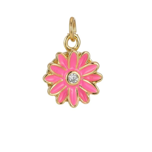 Pink Daisy Charm