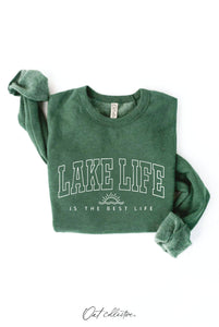 Green LAKE LIFE IS THE BEST LIFE Sweatshirt