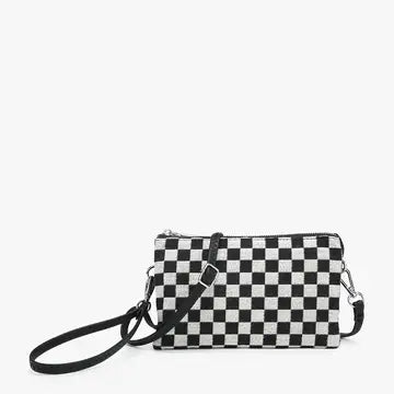 Riley Plaid 3 Compartment Crossbody/Wristlet