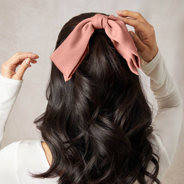 Rosewood Fabric Hair Bow