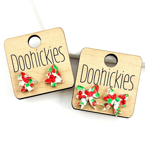Christmas Confetti Studs Collection - Christmas Earring: Bow