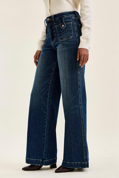 Hadley Retro Front Patch Jeans