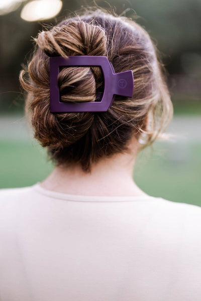 Large Burgundy Flat Hair Clip